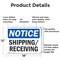Signmission Shipping Receiving, 18 in W x Rectangle, Aluminum OS-2PACK-NS-A-1218-L-16563 - alternate 6